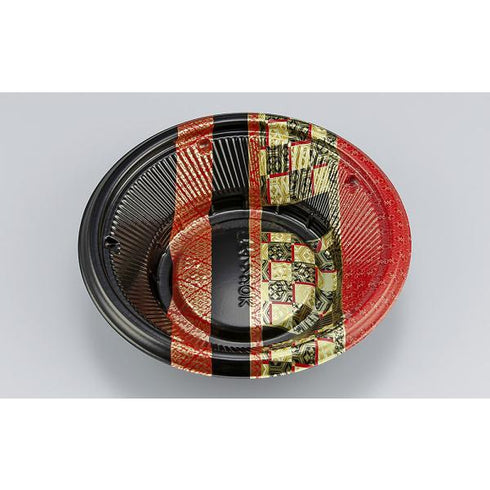 【蓋付き】BF丸丼18L(越後赤) 【本体50枚・蓋50枚セット】